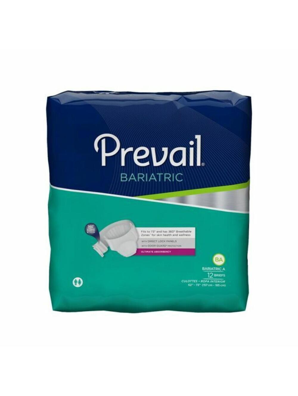 Prevail PV-017 Bariatric Brief A 62" - 73" - Pack of 12